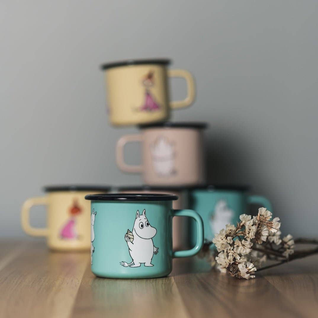 MOOMIN | Enamel Mug | Moomin, Mint | 0.37L