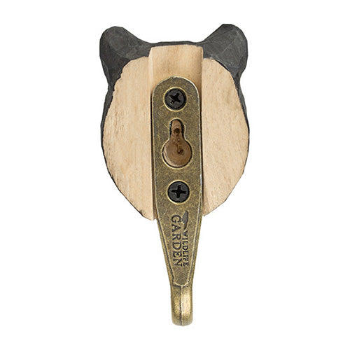Handcrafted Black Bear Hook for Home Decor