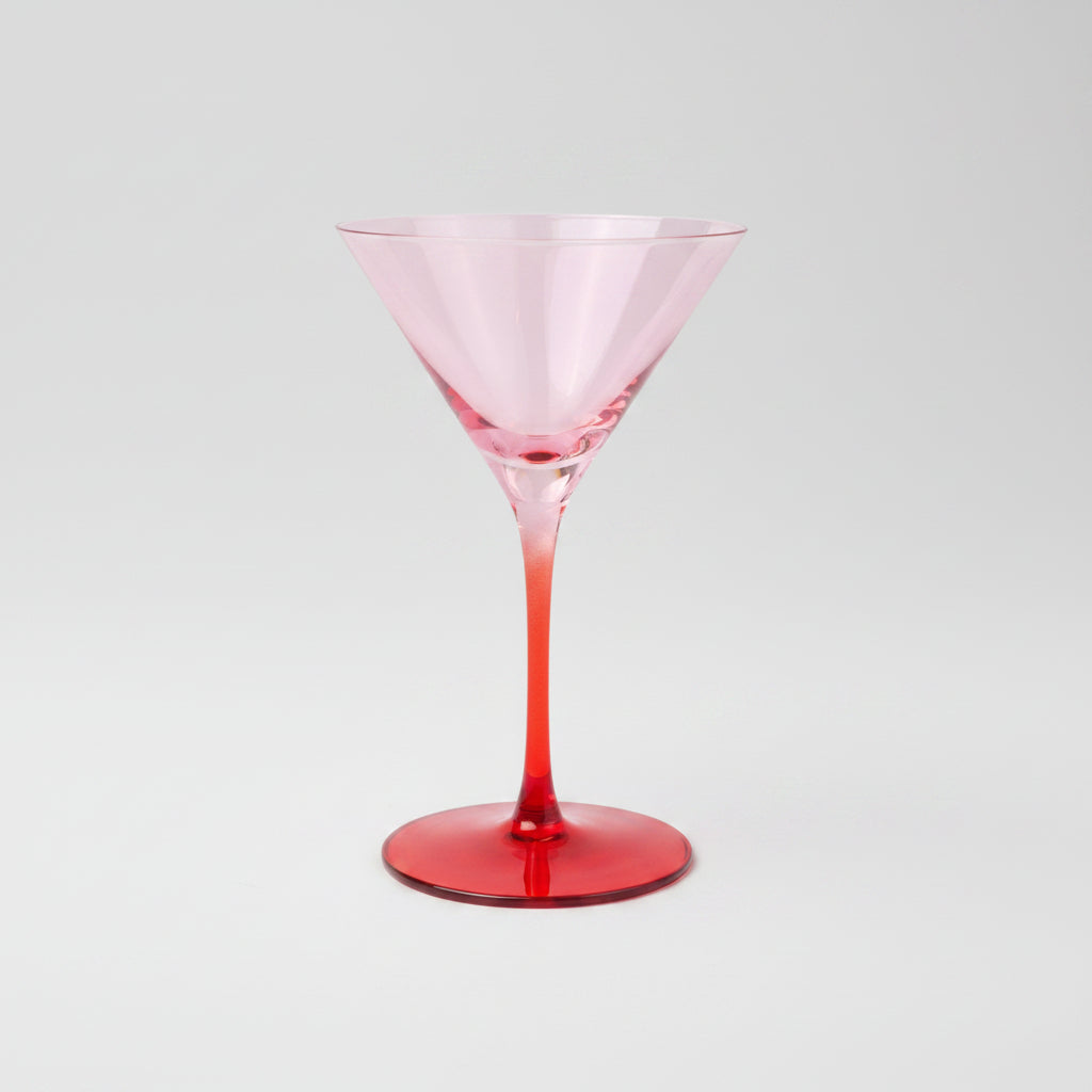 Olive Martini Glass Set - 2 in Blush and Cherry
