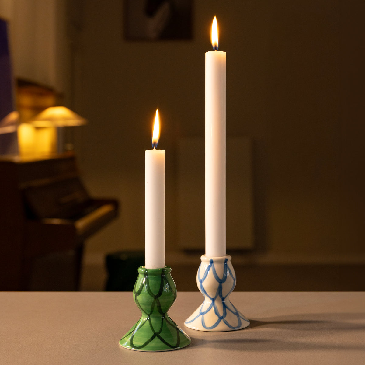 Blue Sirène Candle Holder