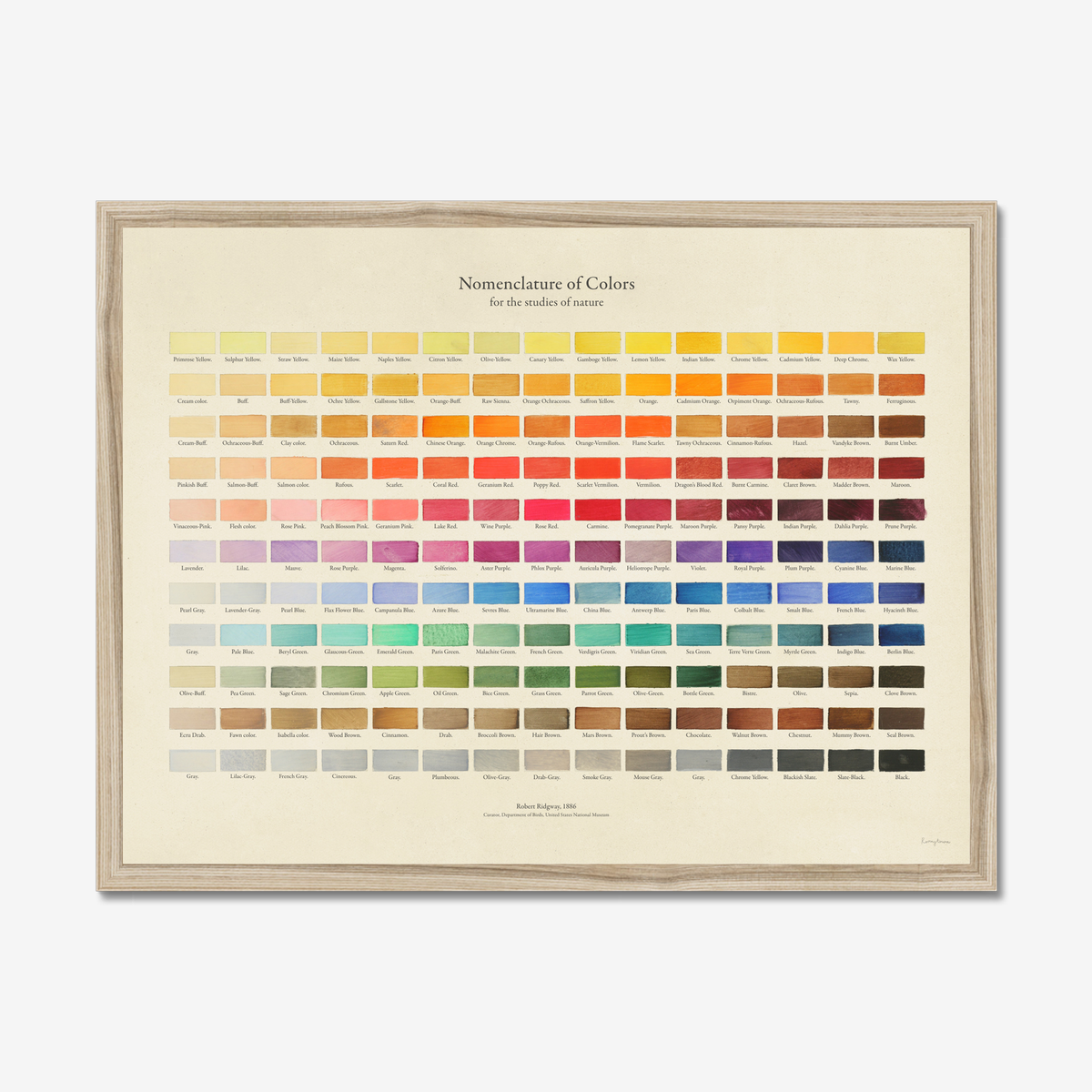 Nomenclature of Colours Fine Art Print