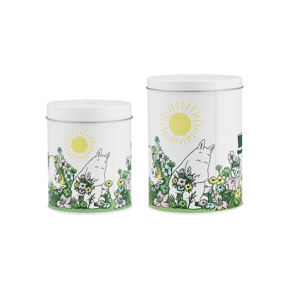 MOOMIN | Round Tin Jars | In The Garden | Set of 2