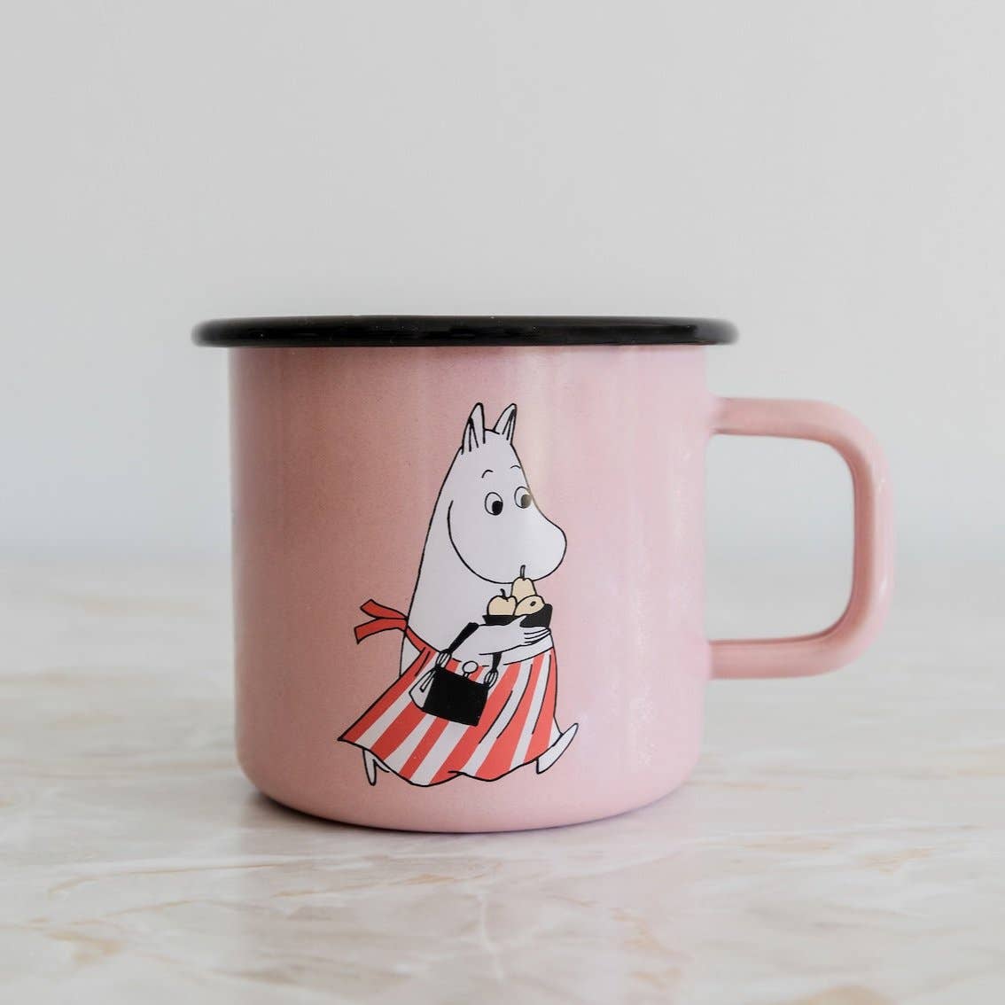 MOOMIN | Enamel Mug | Moominmamma, Pink | 0.37L