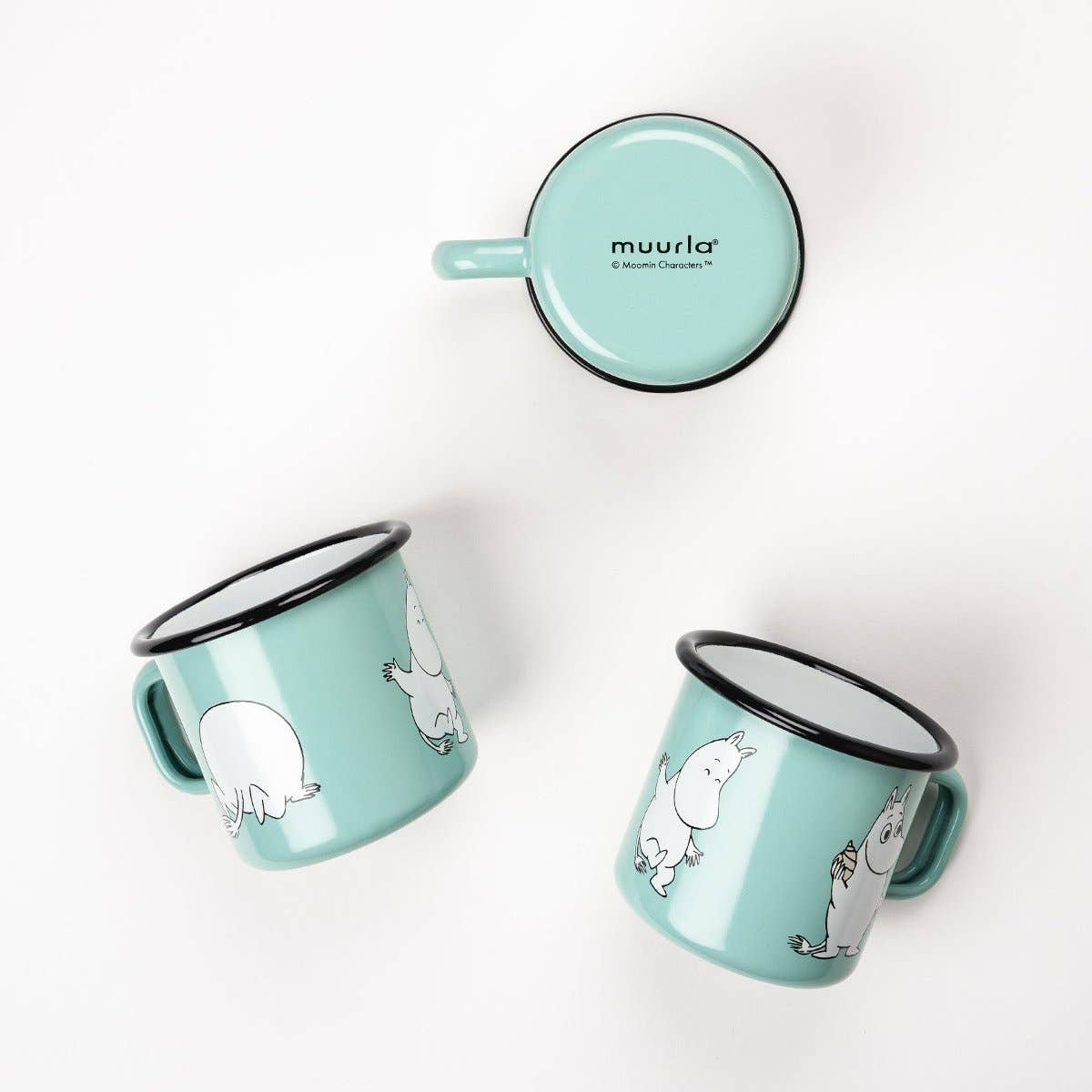 MOOMIN | Enamel Mug | Moomin, Mint | 0.37L