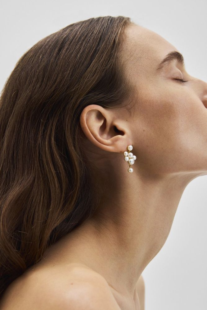 Elegant Blossom Pearl Earrings