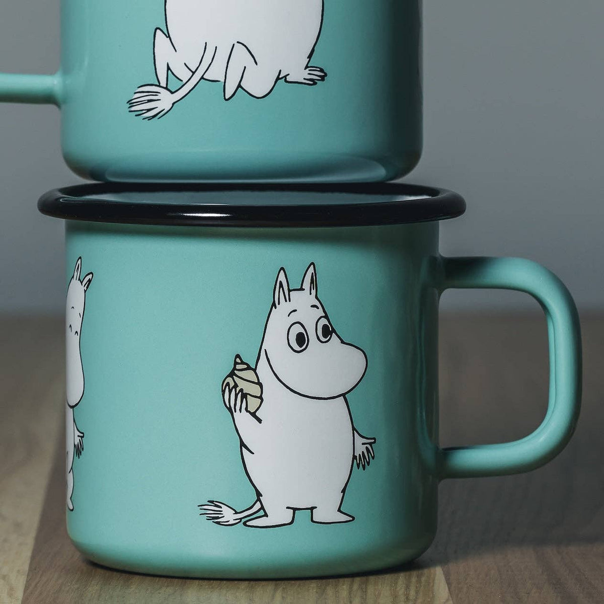 MOOMIN | Enamel Mug | Moomin, Mint | 0.37L