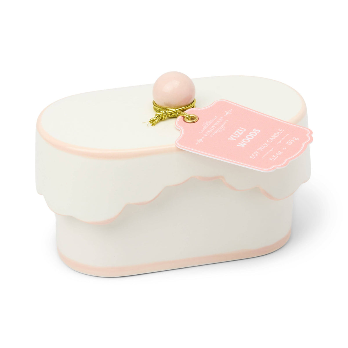 Cherie 5.5oz Ceramic Dish Candle - Pink - Yuzu Woods