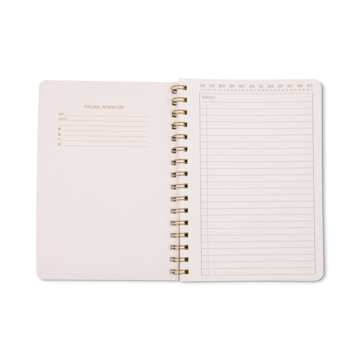 DesignWorks Ink Tulip A5 Twin Wire Notebook - Pinwheel Pink