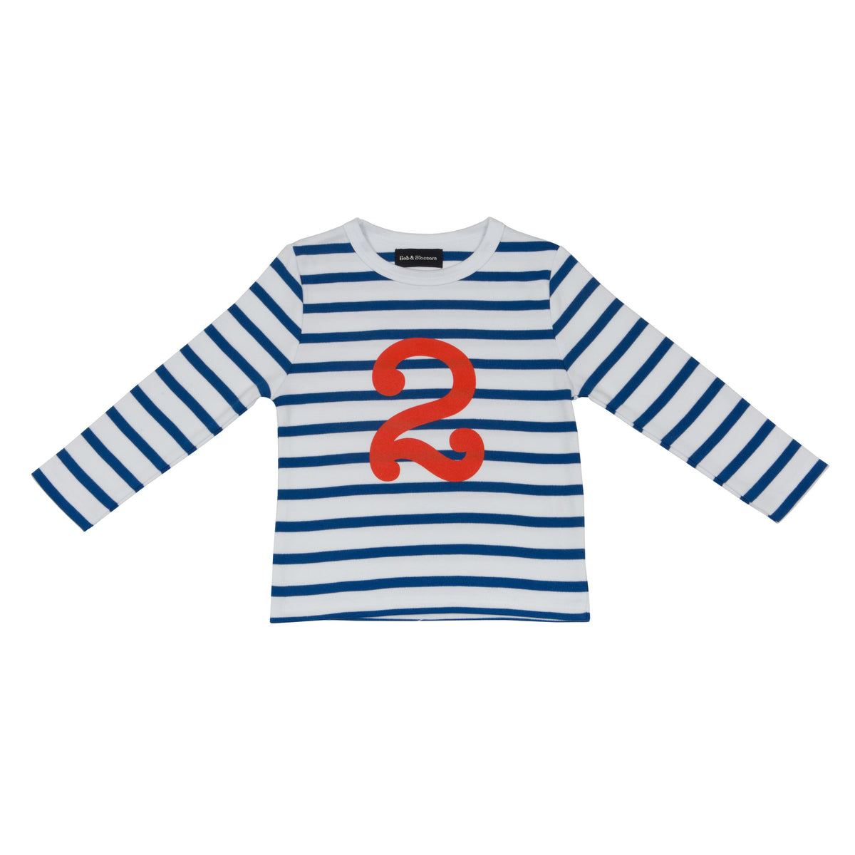 French Blue Breton Stripe Number 2 T-Shirt