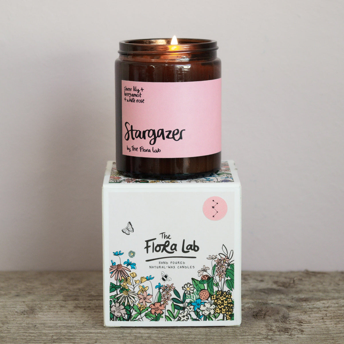Stargazer Natural-Wax Candle - Lily, Bergamot & Rose
