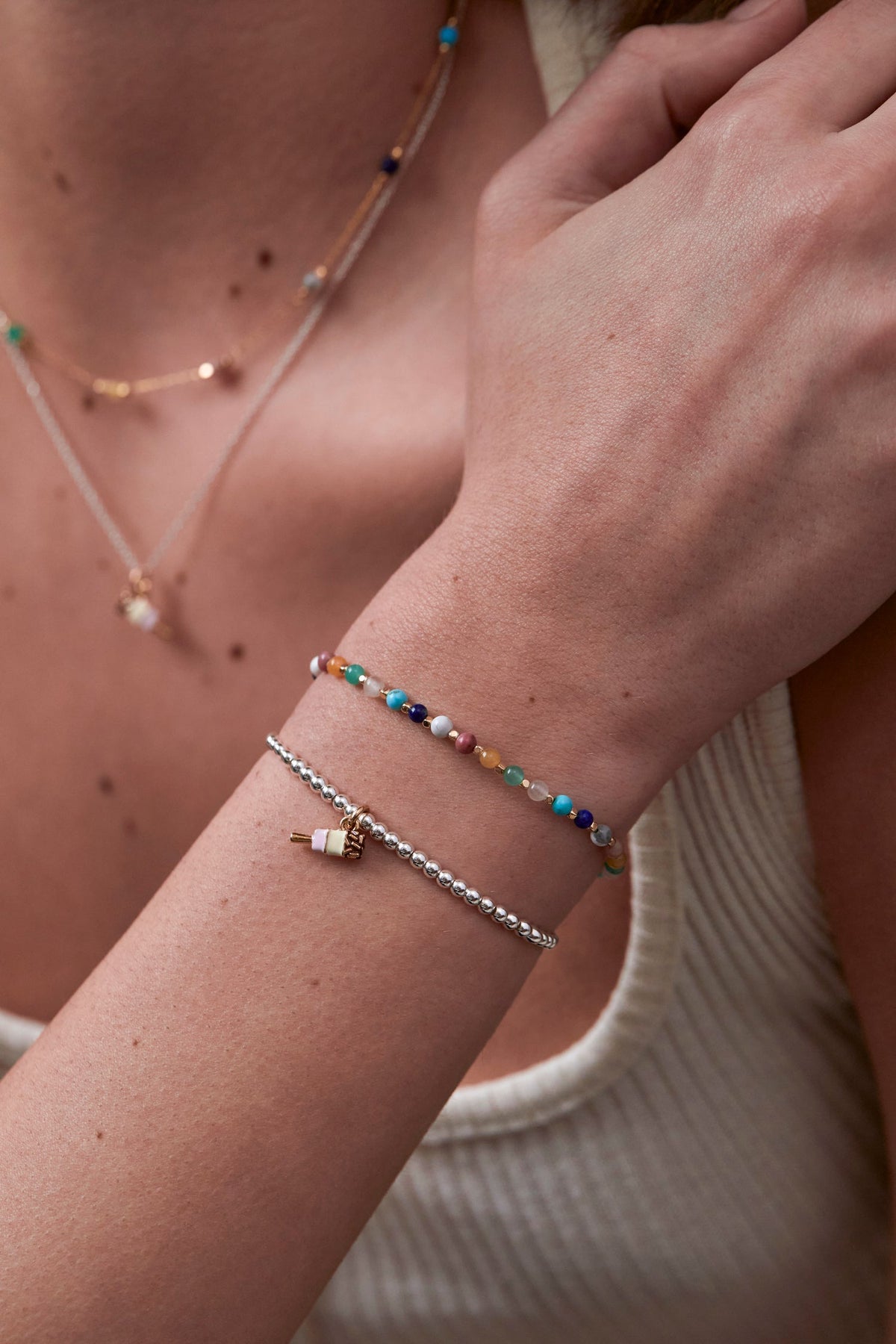 Amelia Multi-Coloured Gemstone Bracelet