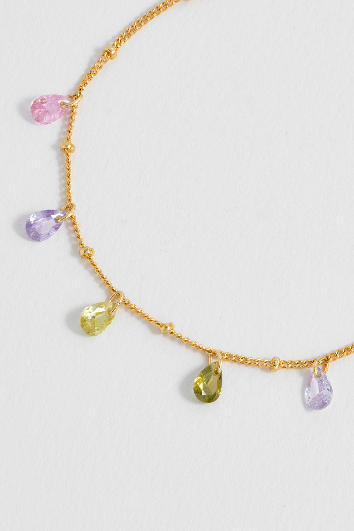 Pastel CZ Pear Drop Bracelet