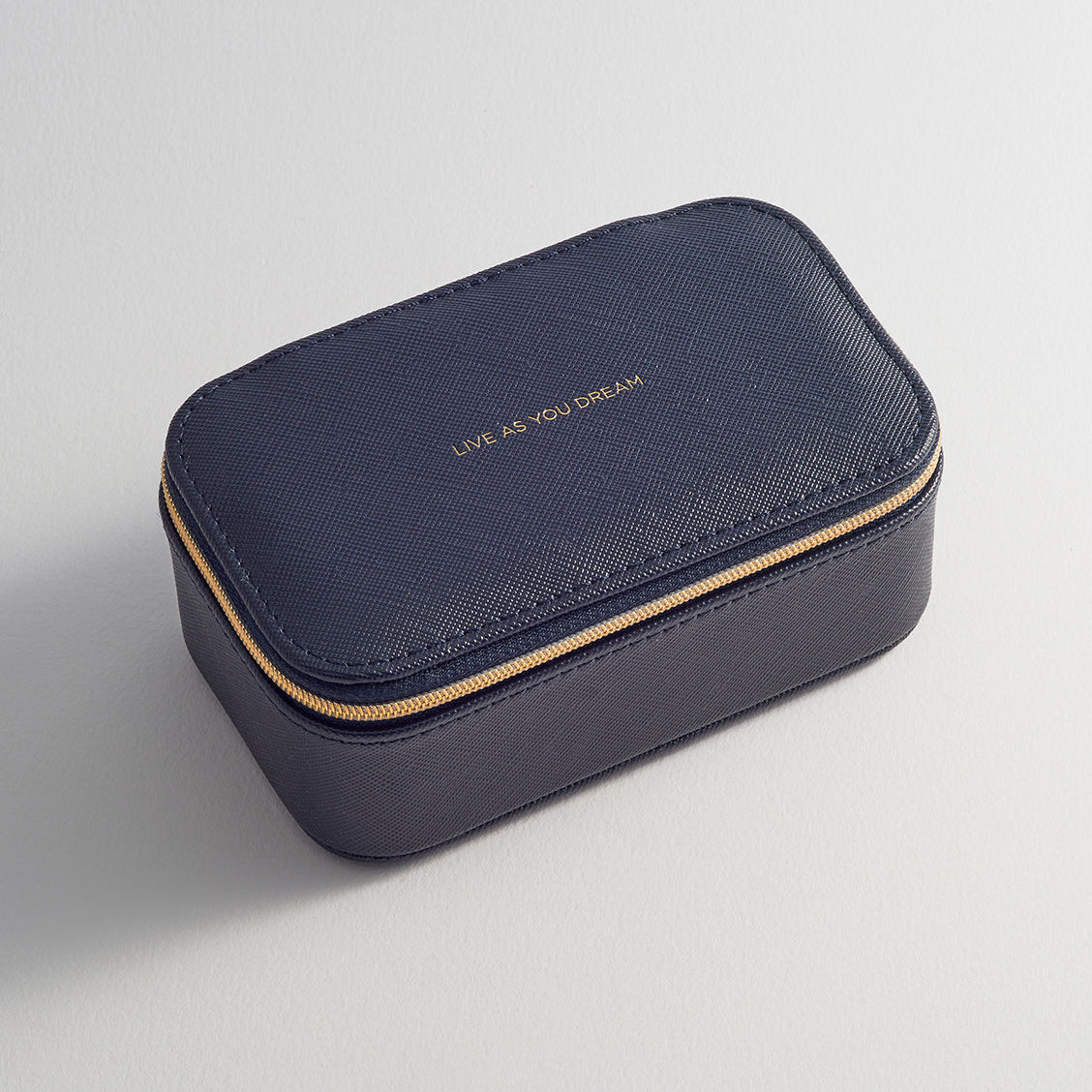 Navy Live As You Dream Mini Jewellery Box