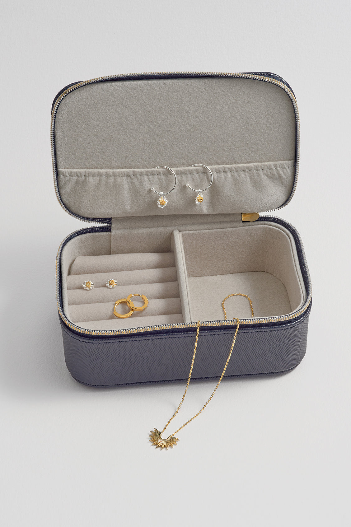 Navy Live As You Dream Mini Jewellery Box