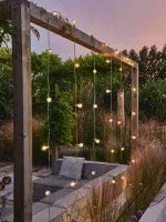 Yellow Festoon Lights with Warm White Bulbs