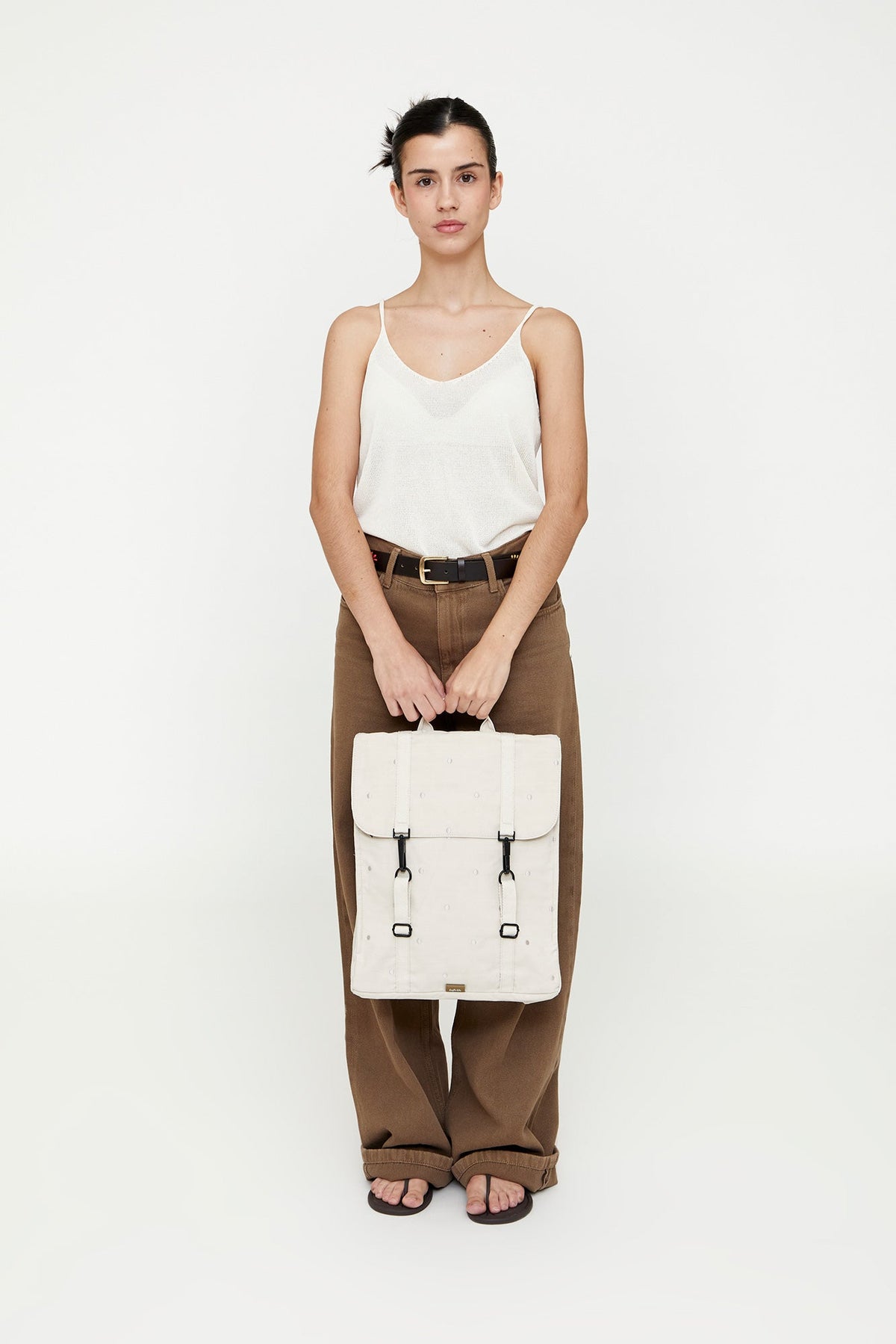 Ecru Dots Handy Backpack