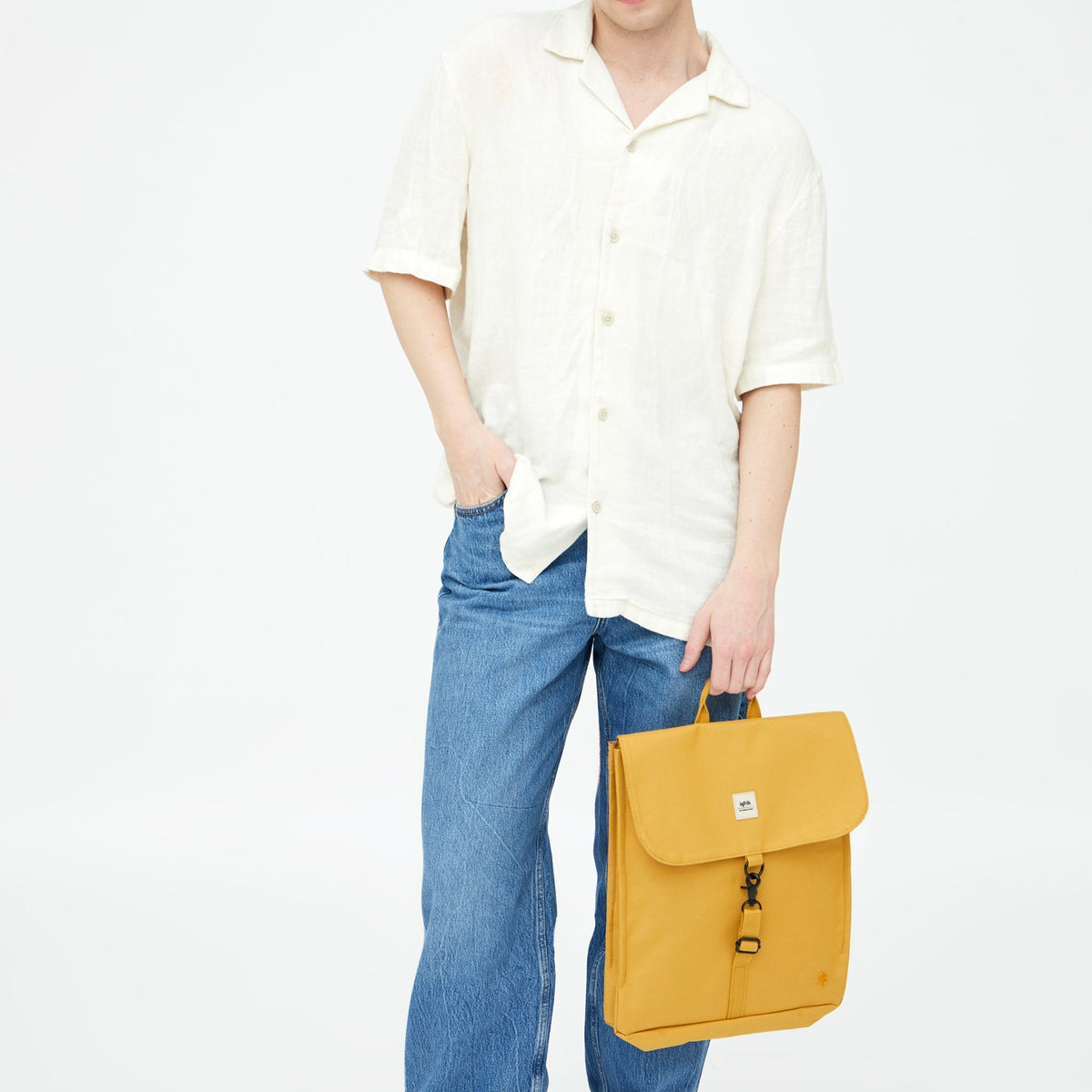 Handy New Mustard Backpack with Laptop Sleeve