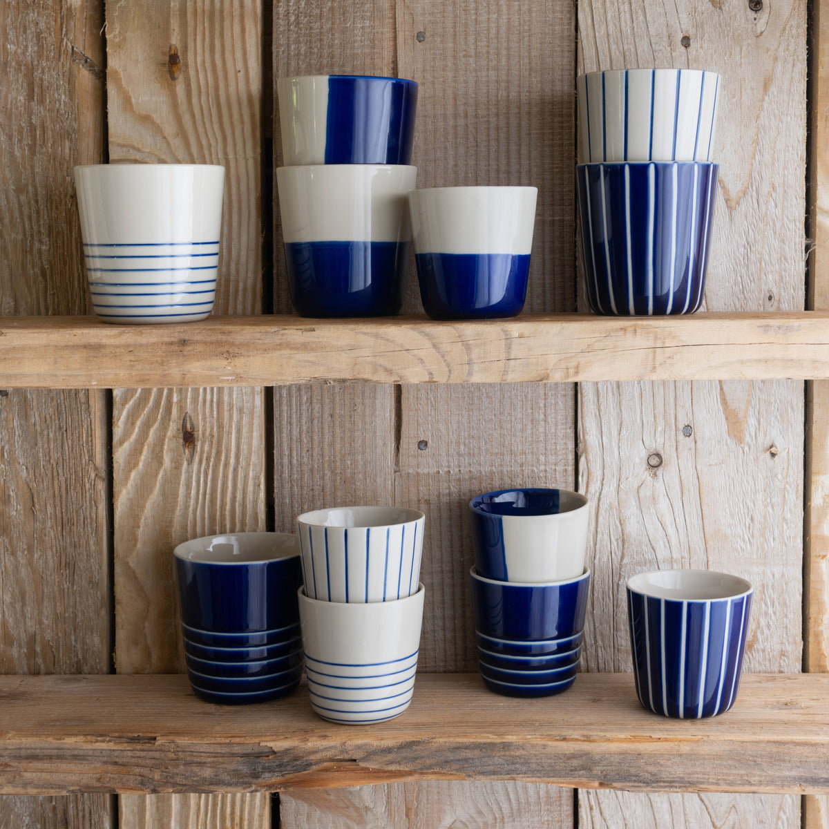 Rue Beaker Set of 2 - Indigo Blue - Large Size