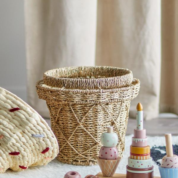Cillie Seagrass Storage Basket with Lid
