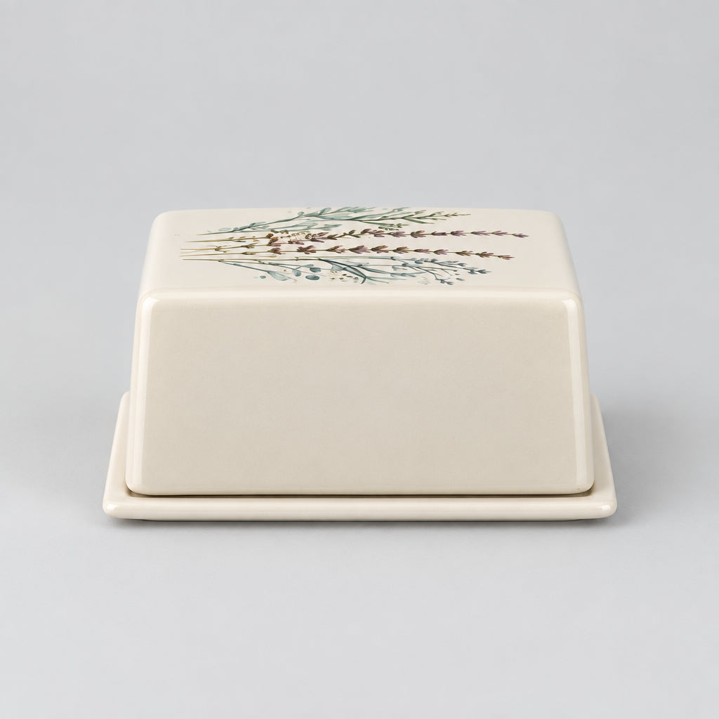 Bea Butter Box in White Stoneware