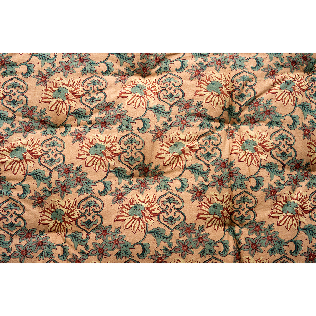 Floral Printed Cotton Mattress in Soft Tones