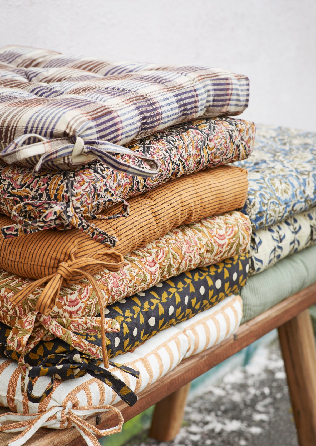 Colourful Printed Cotton Chair Pad