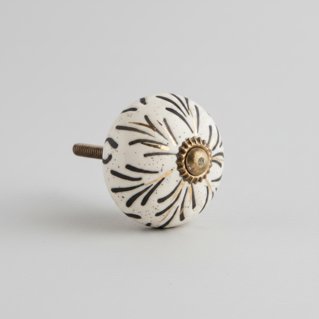 Hand-Painted Stoneware Knob