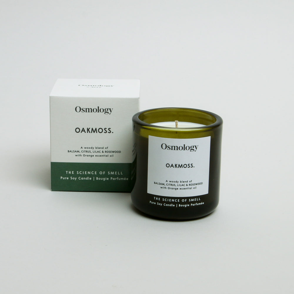 Oakmoss Scented Candle with Orange Essential Oil