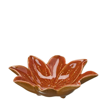 LIYA Orange Ceramic Flower Decoration