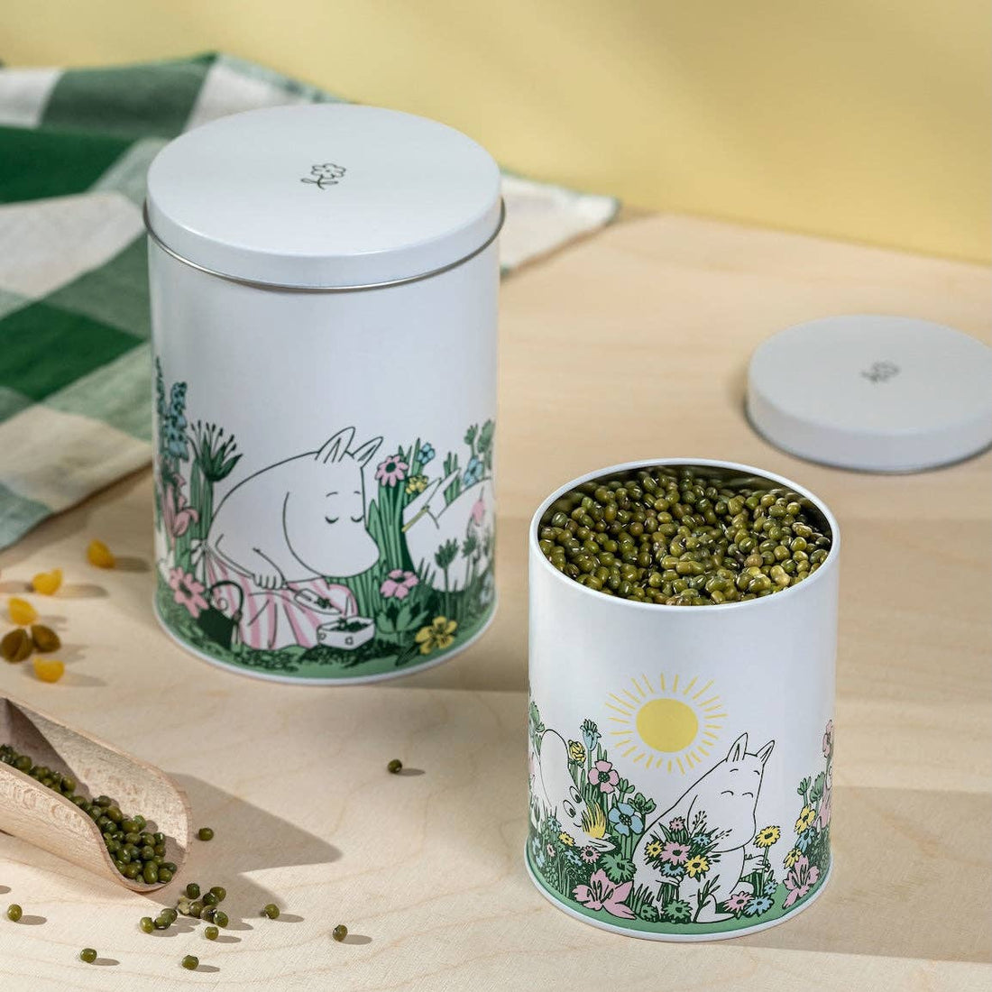 MOOMIN | Round Tin Jars | In The Garden | Set of 2