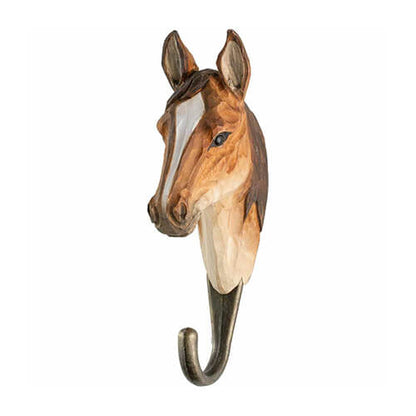 Hand-Carved Arabian Horse Wall Hook