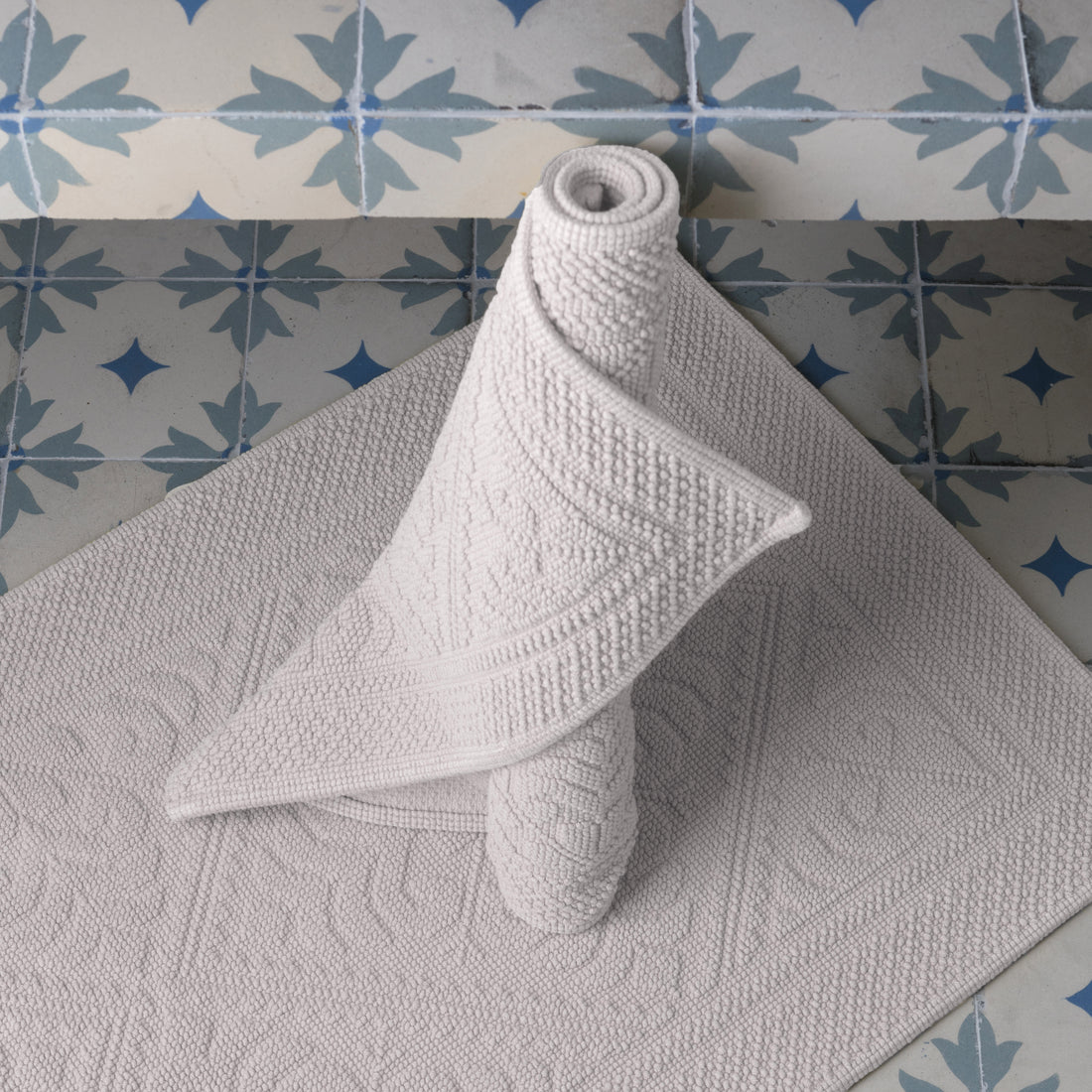 Enzo Cotton Bath Mat Craie- 54 x 64 cm