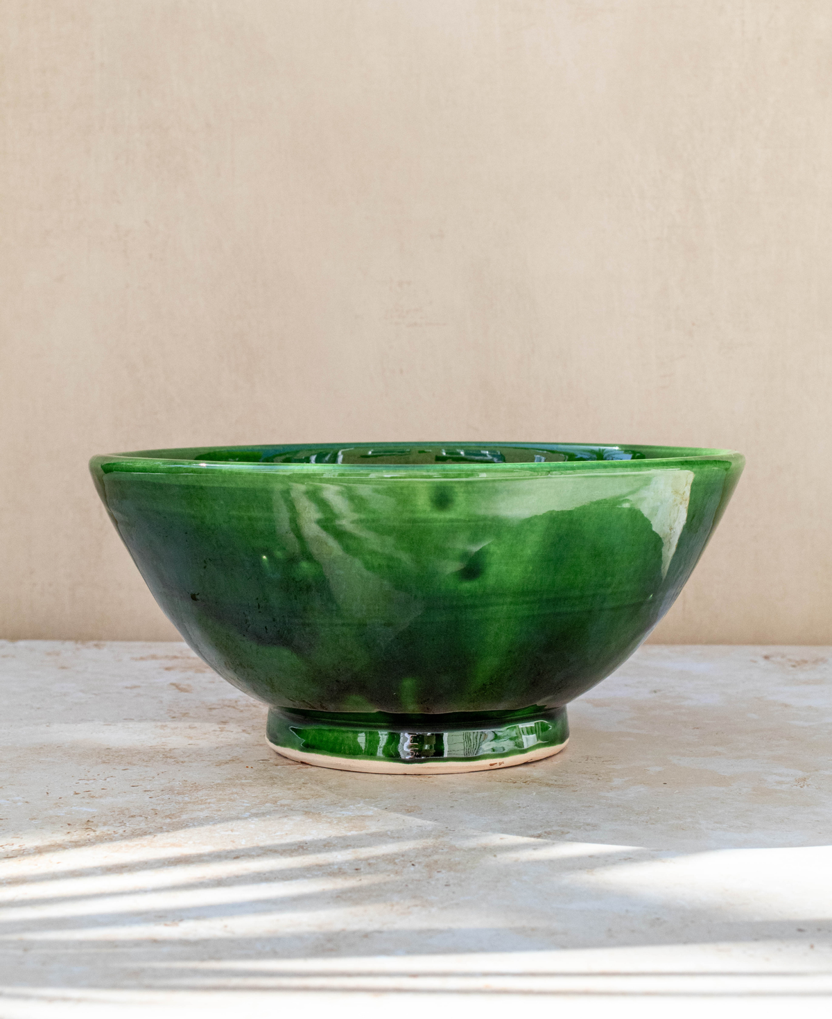 Tazekka Large Green Moroccan Ceramic Bowl
