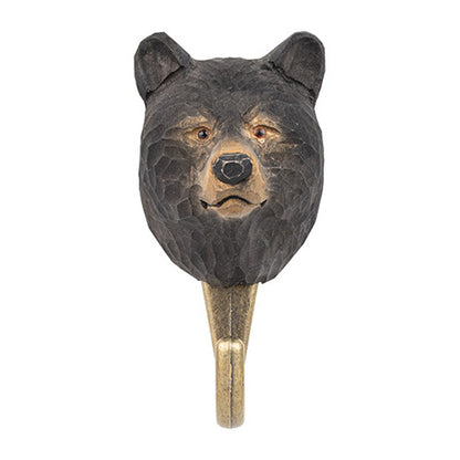 Handcrafted Black Bear Hook for Home Decor