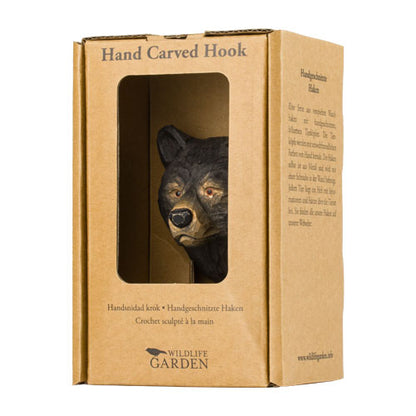 Handcrafted Black Bear Hook for Home Decor