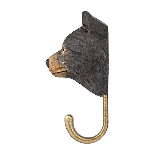 Handcrafted Black Bear Hook for Home Decor