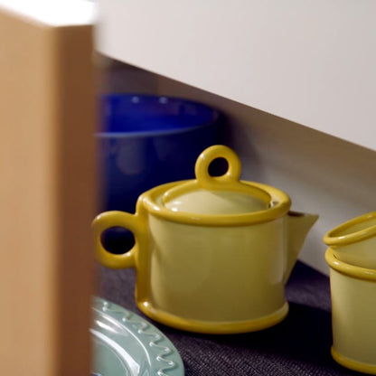Set of 2 Large Yellow Loop Mugs