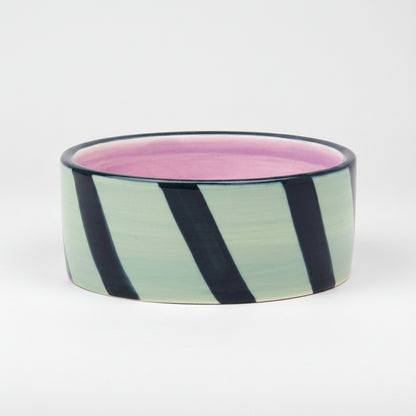 The Izzy Wine Coaster - Blue &amp; Green Stripe