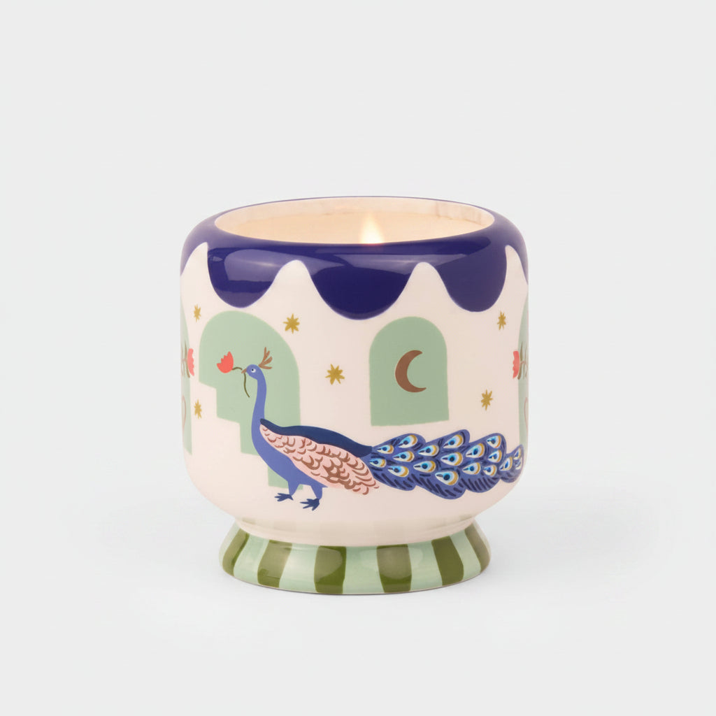 Paddywax A Dopo Peacock Ceramic Candle - Misted Lime