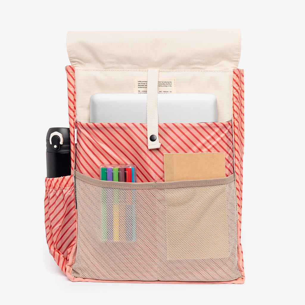 Slim Orange Backpack with Padded Laptop Sleeve