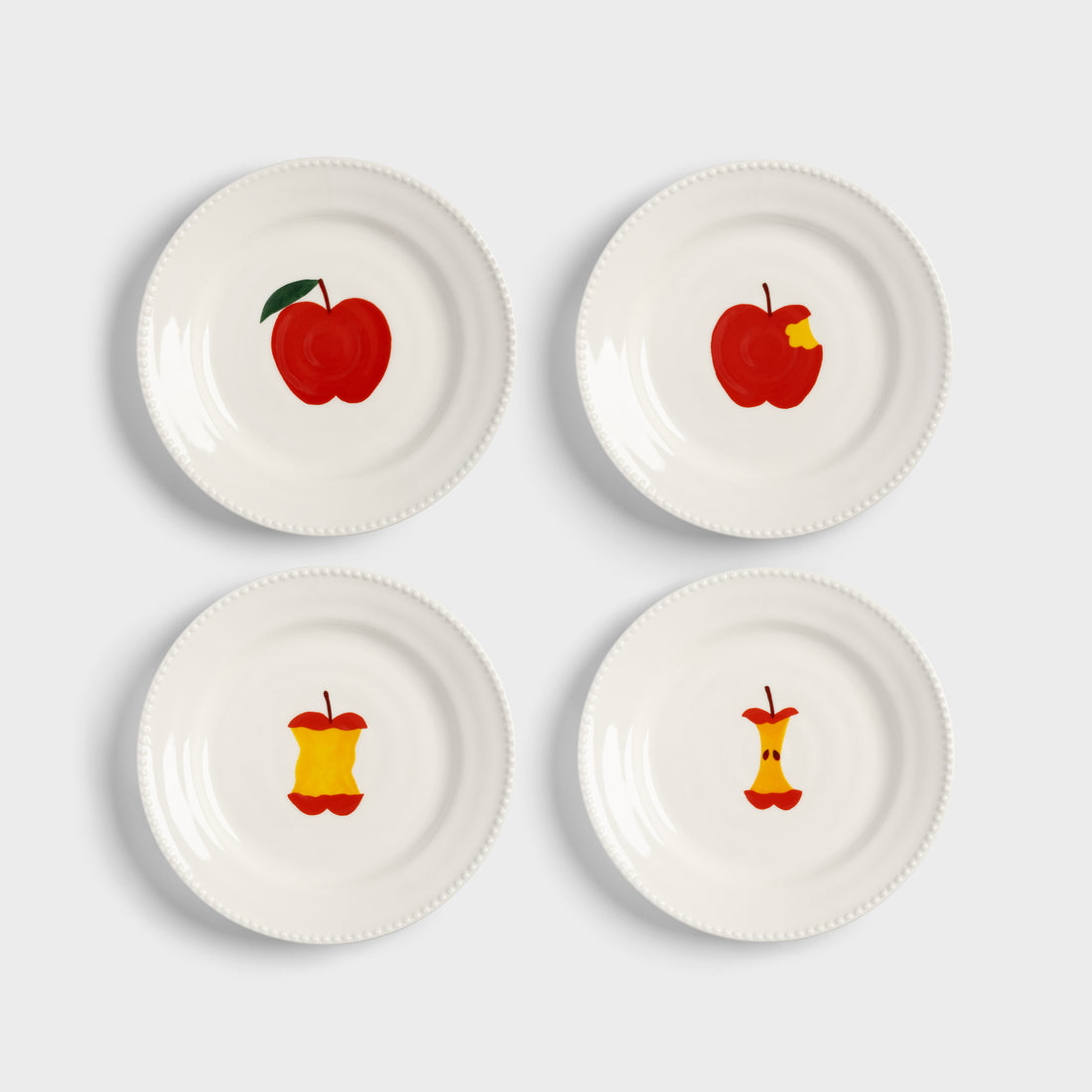 Hal Haines Set of 4 Small Apple Plates