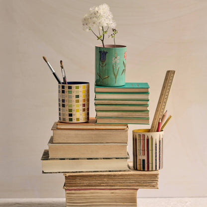 Vintage Pencils Enamel Everything Pot