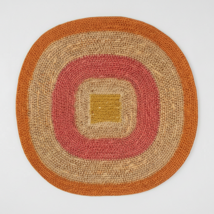 Mada Table Mat - Coral Orange
