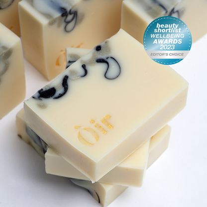 Peppermint, lavender, patchouli, tea tree soap