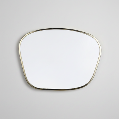 Organic Shape Mirror with Gold Frame