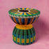 Accent Table in Blue & Yellow