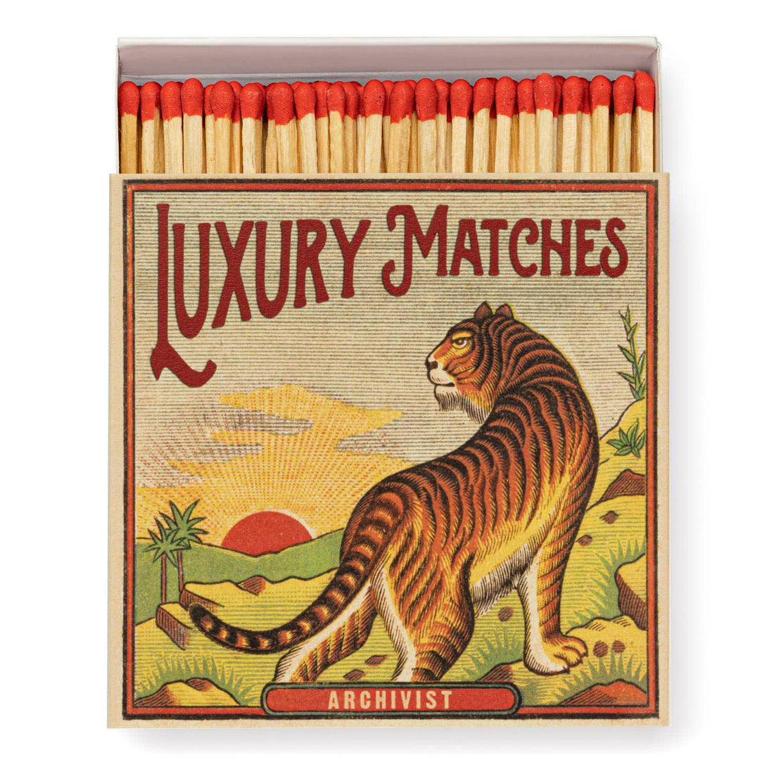 Sunrise Tiger | Square - Safety Matches