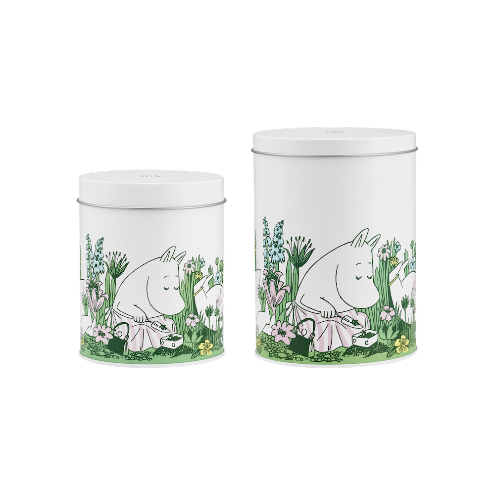 MOOMIN | Round Tin Jars | In The Garden | Set of 2