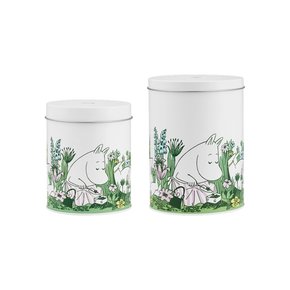 MOOMIN | Round Tin Jars | In The Garden | Set of 2