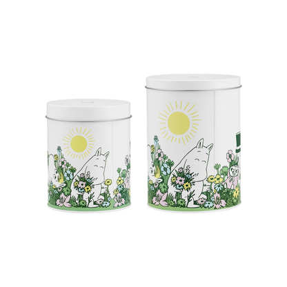 MOOMIN | Round Tin Jars | In The Garden | Set of 2